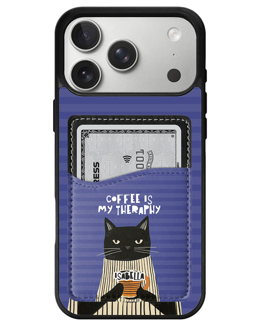 iPhone Phone Wallet Case - Cat brew