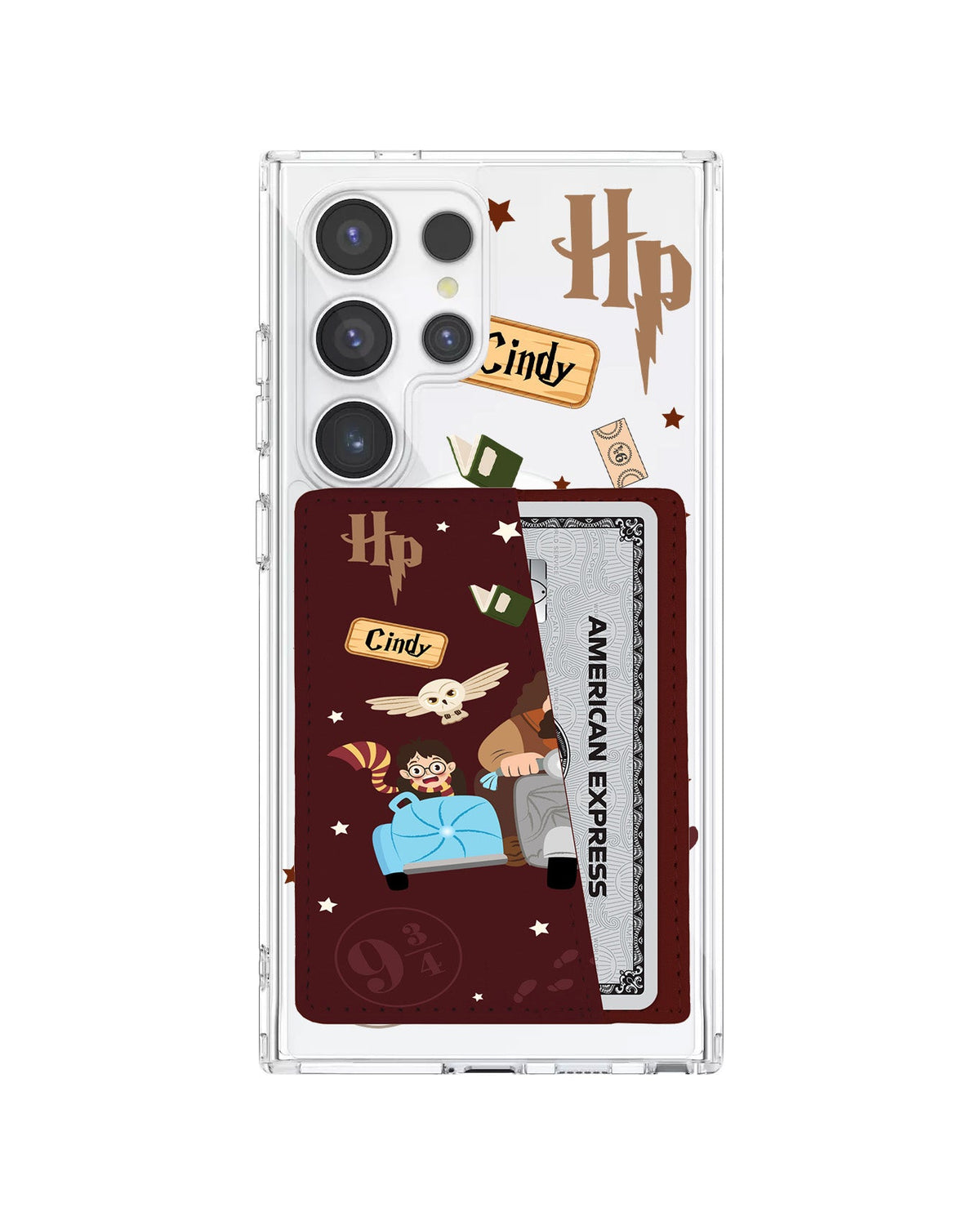 Android Leather Wallet Case - Harry & Hagrid