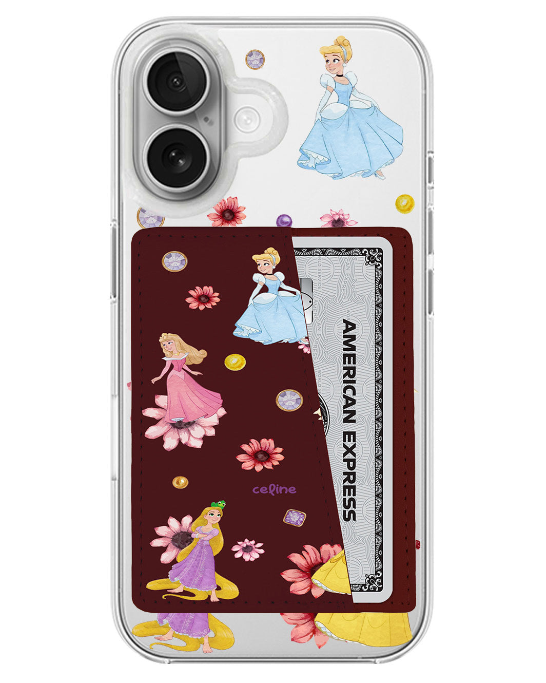 iPhone Leather Wallet Case - Disney Princess