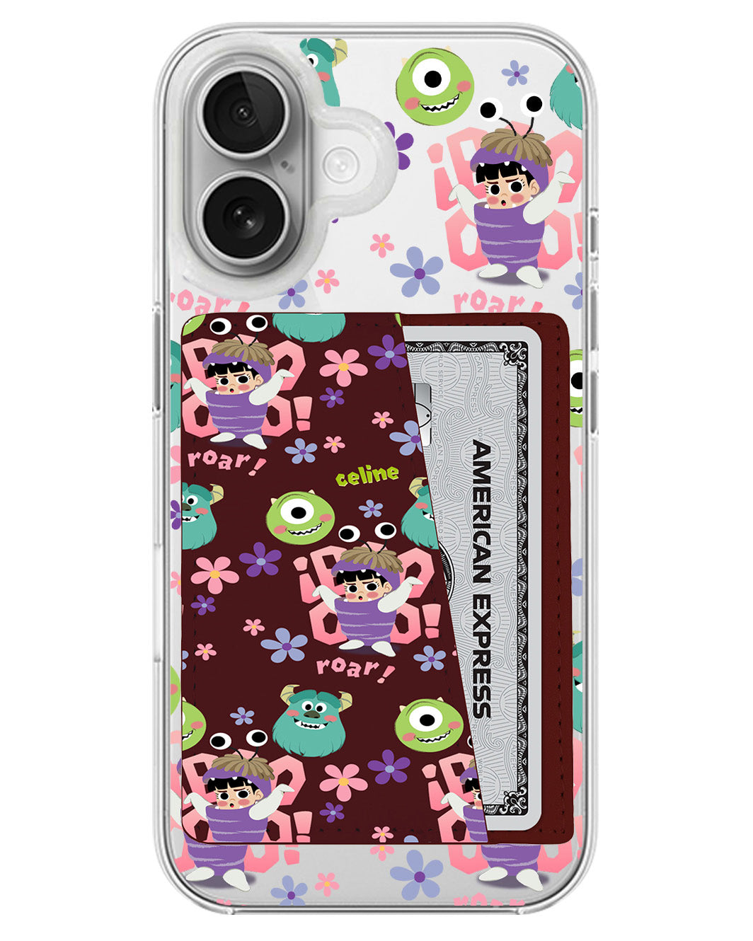 iPhone Leather Wallet Case - Boo Pattern