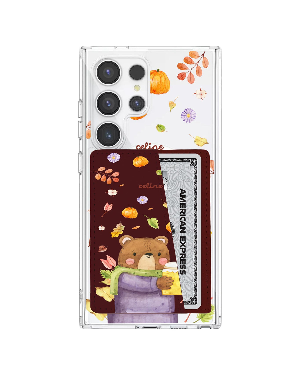 Android Leather Wallet Case - Honey In Autum