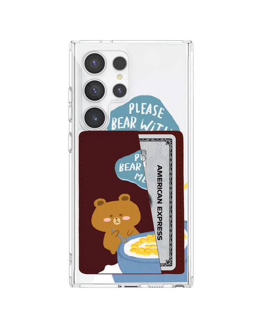 Android Leather Wallet Case - Bear Cereal