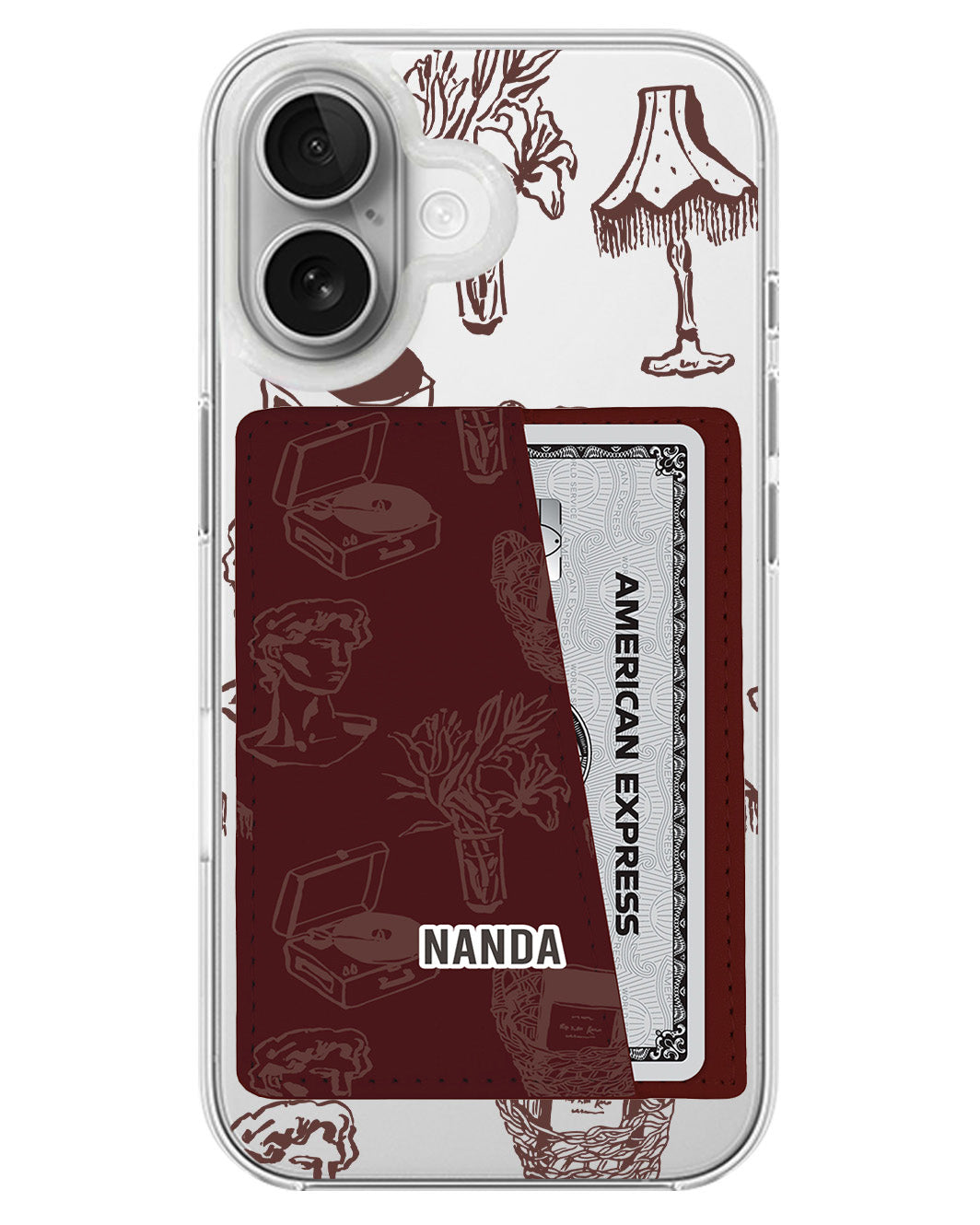 iPhone Leather Wallet Case - Antique Corners