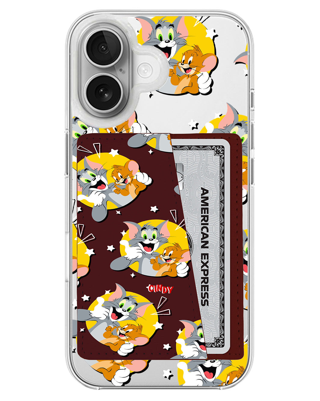 iPhone Leather Wallet Case - Tom And Jerry