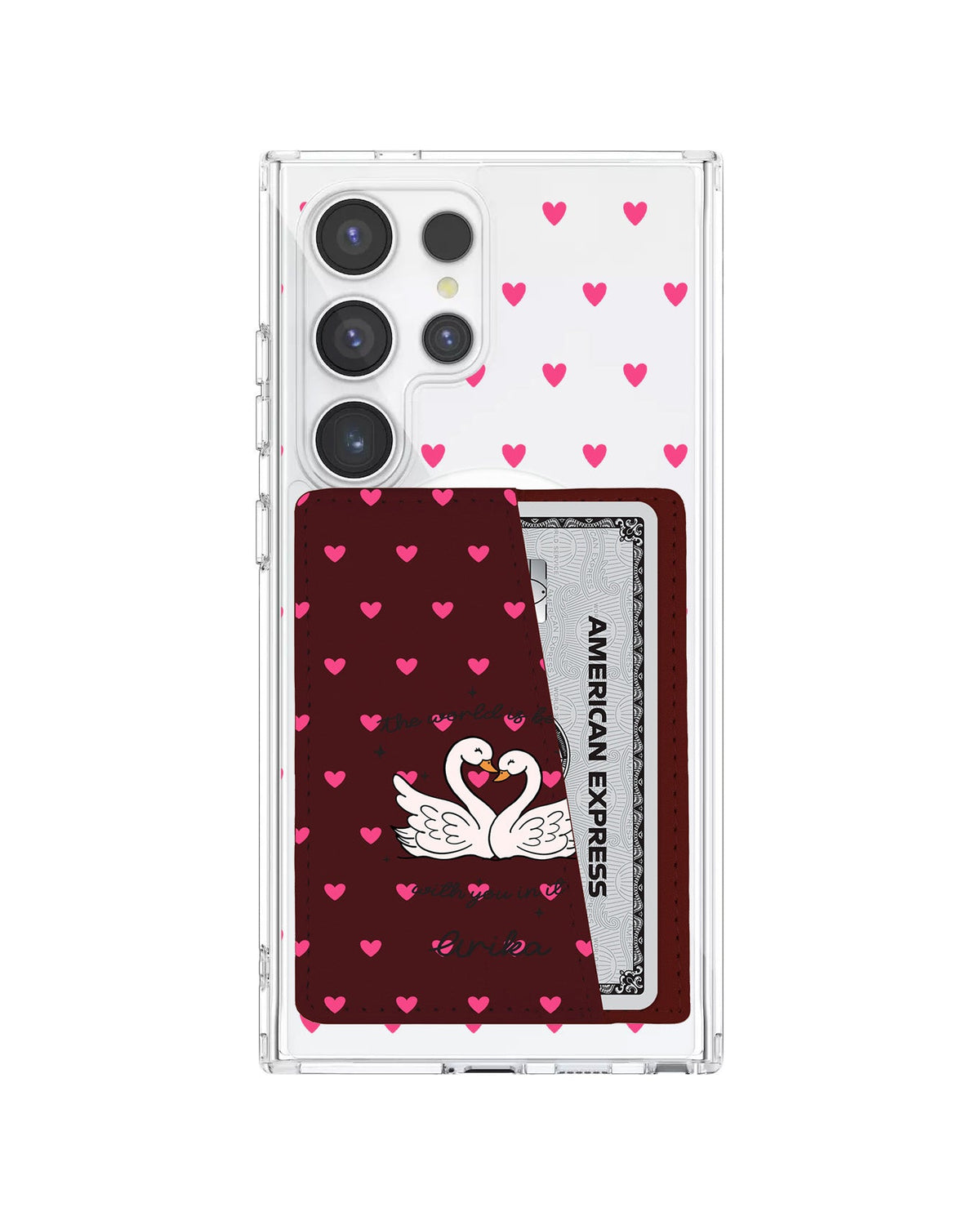 Android Leather Wallet Case - Swan Soulmate