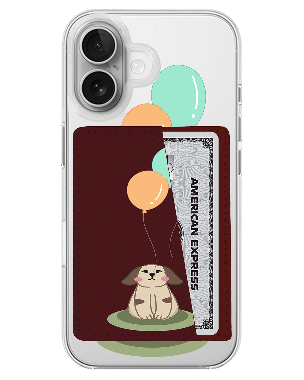 iPhone Leather Wallet Case - Puppy