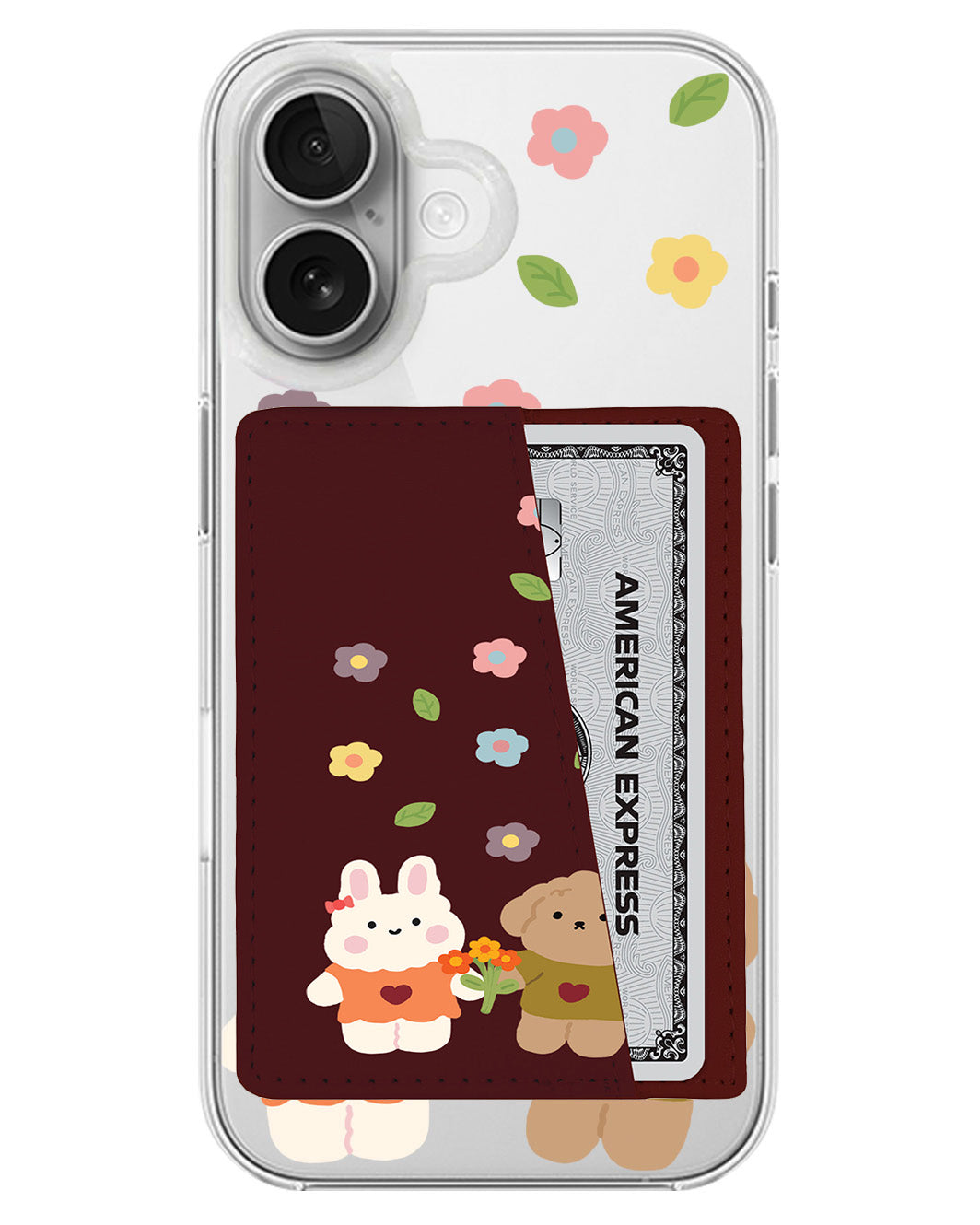 iPhone Leather Wallet Case - Flower Date