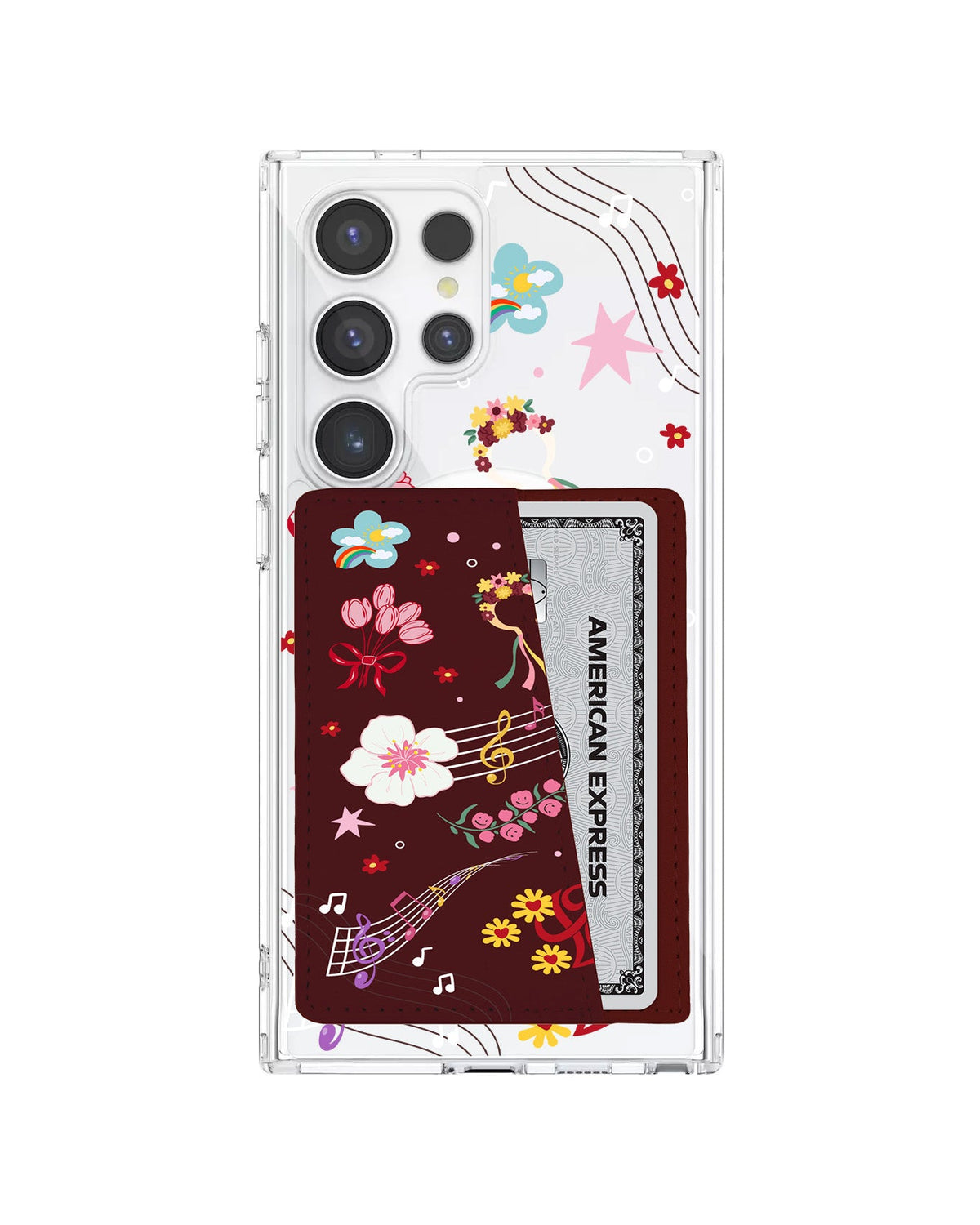 Android Leather Wallet Case - Red Velvet 3