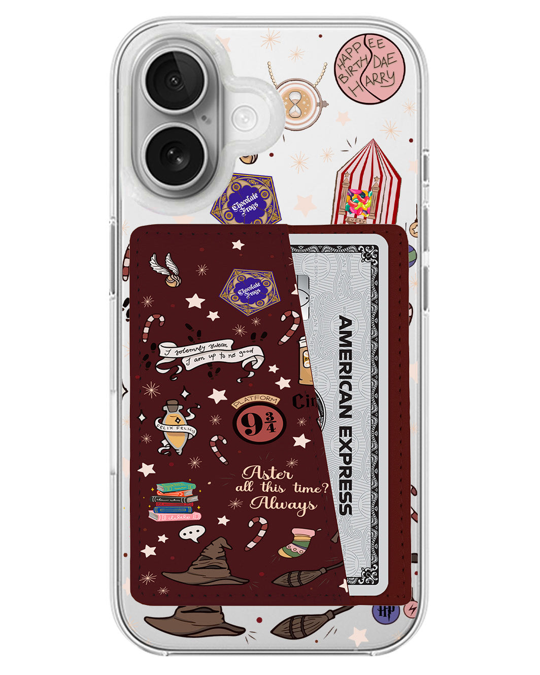 iPhone Leather Wallet Case - Magic Potter