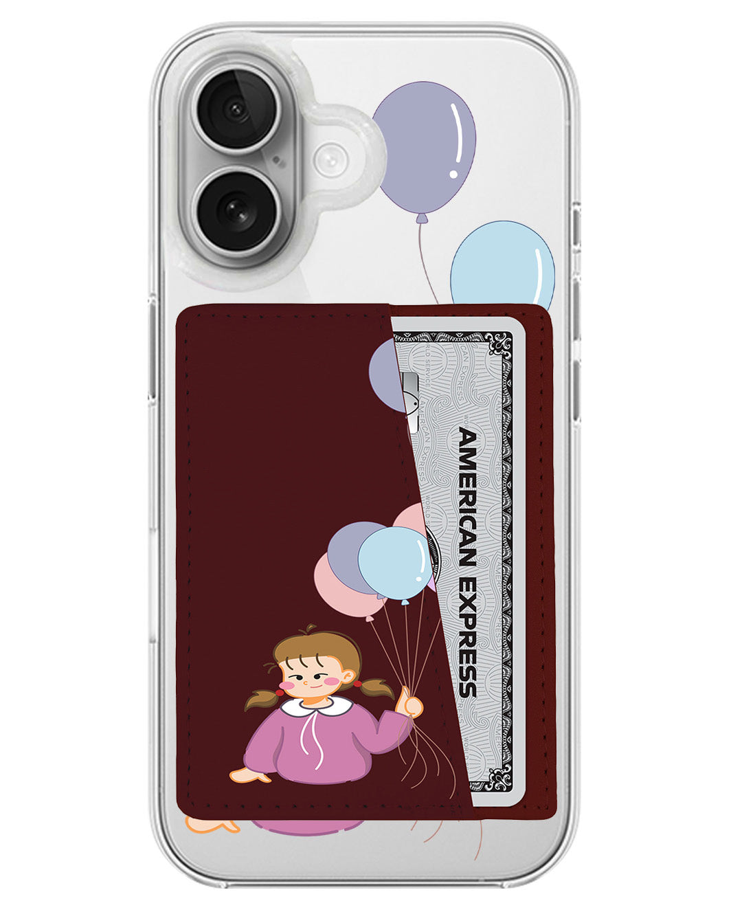 iPhone Leather Wallet Case - Lily