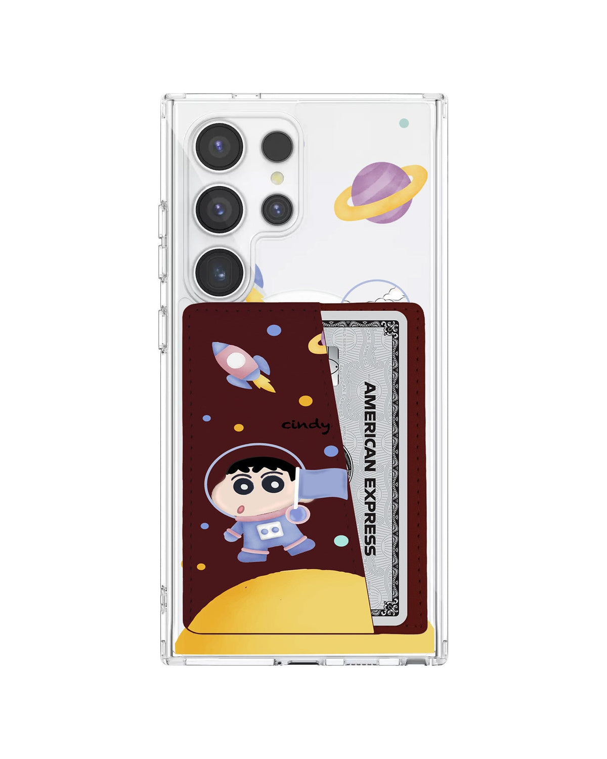 Android Leather Wallet Case - Shincan In The Moon