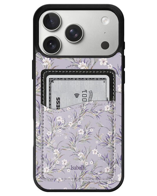 iPhone Phone Wallet Case - Lavender vine