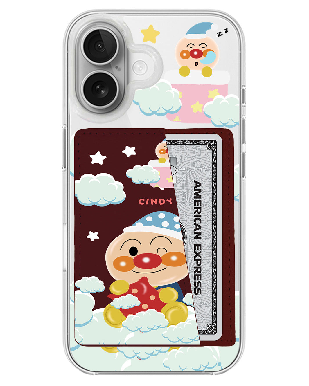 iPhone Leather Wallet Case - Dreaming Anpanman