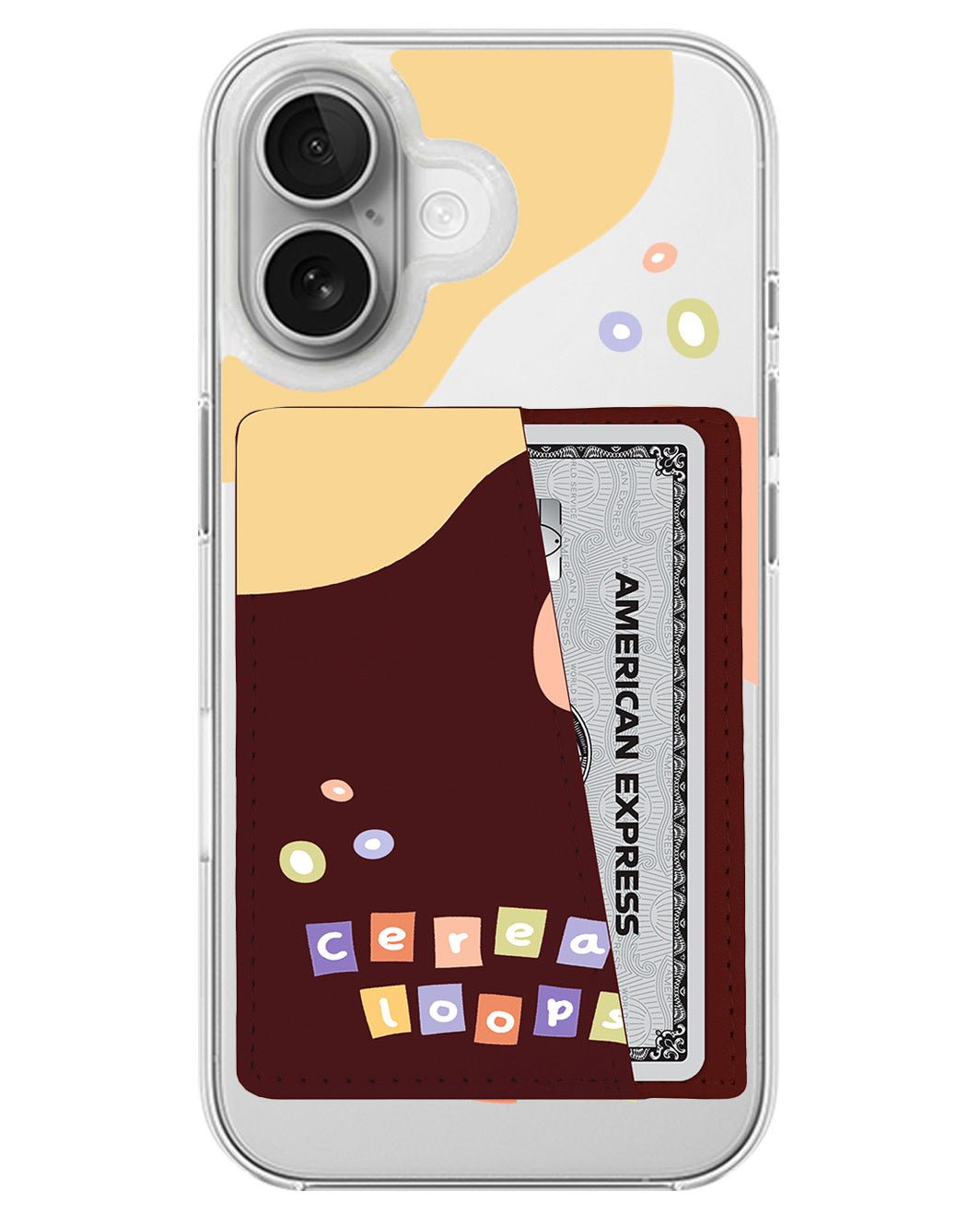 iPhone Leather Wallet Case - Cereal Loops