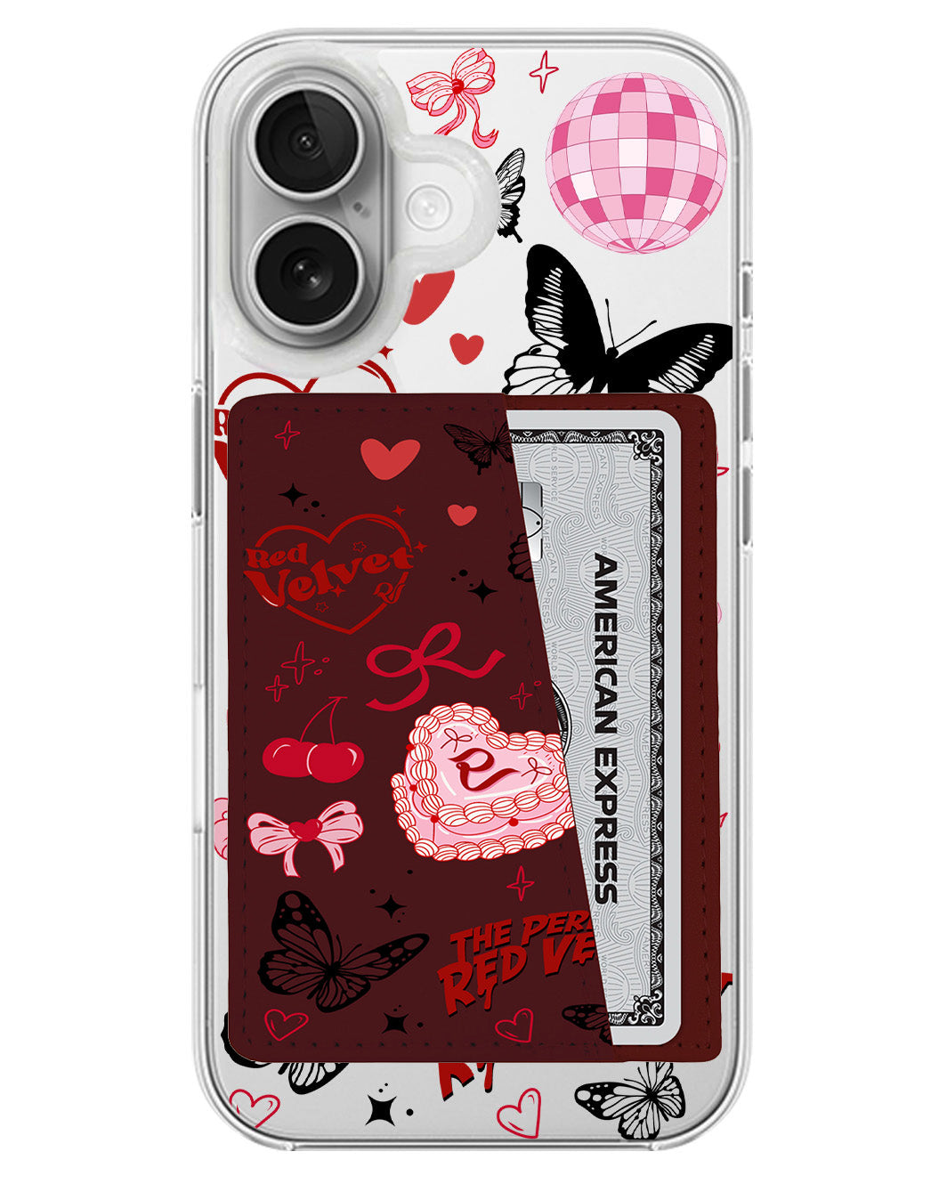iPhone Leather Wallet Case - Red Velvet 2