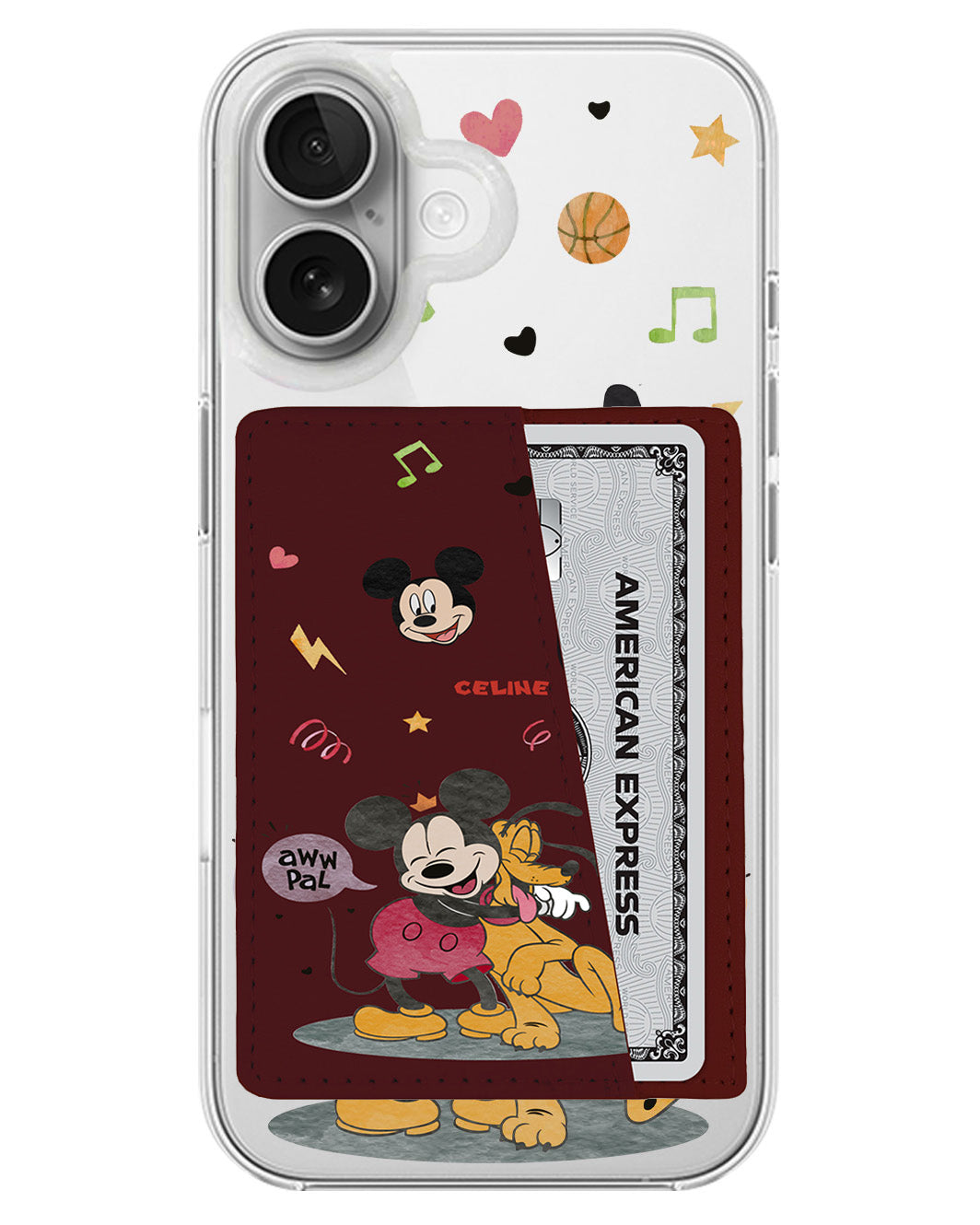 iPhone Leather Wallet Case - Mickey Pal