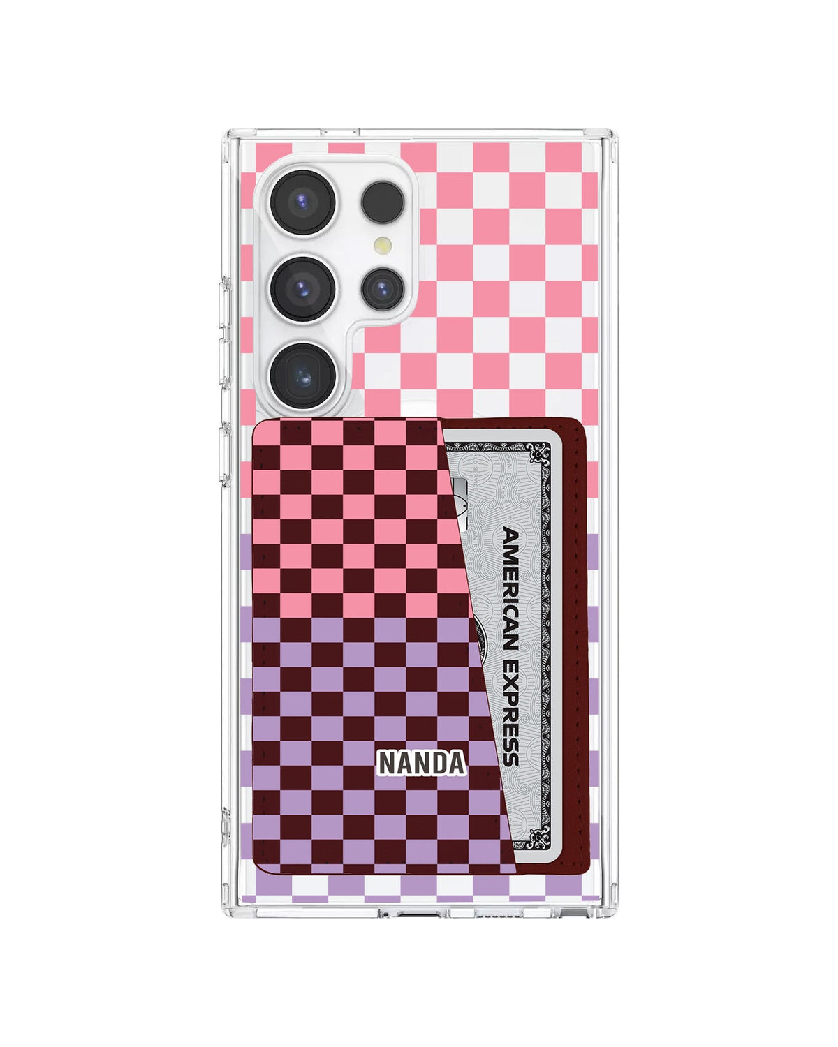 Android Leather Wallet Case - Candy Checkmate