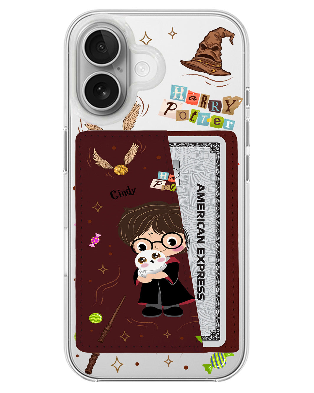 iPhone Leather Wallet Case - Harry & Hedwig
