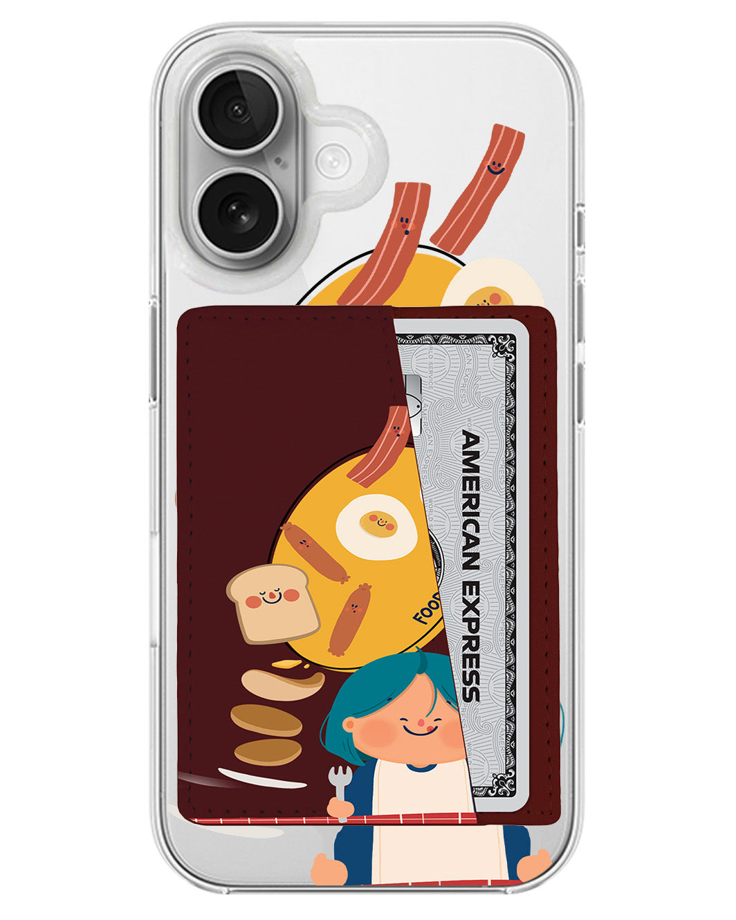 iPhone Leather Wallet Case - Food First