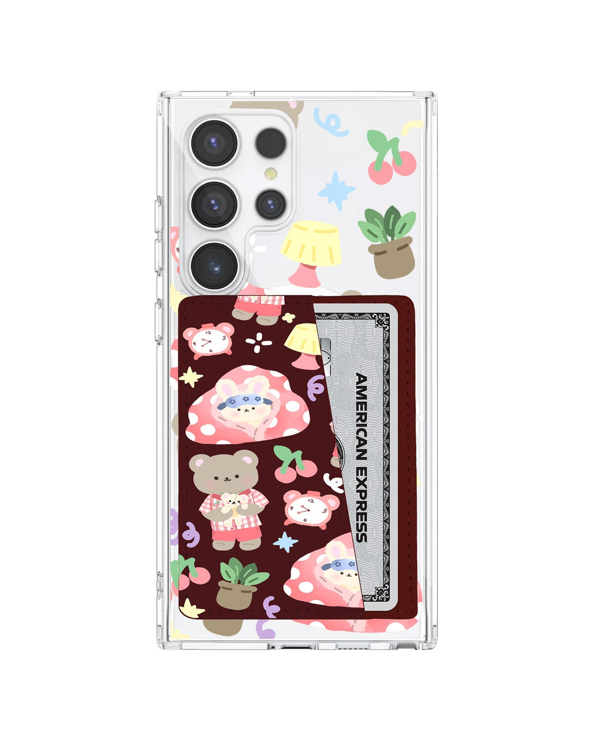 Android Leather Wallet Case - Pyjamas Teddy