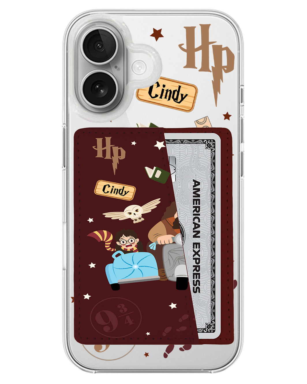 iPhone Leather Wallet Case - Harry & Hagrid