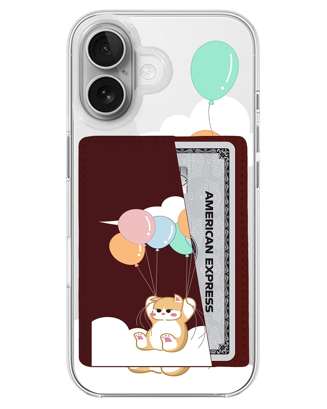 iPhone Leather Wallet Case - Kitten