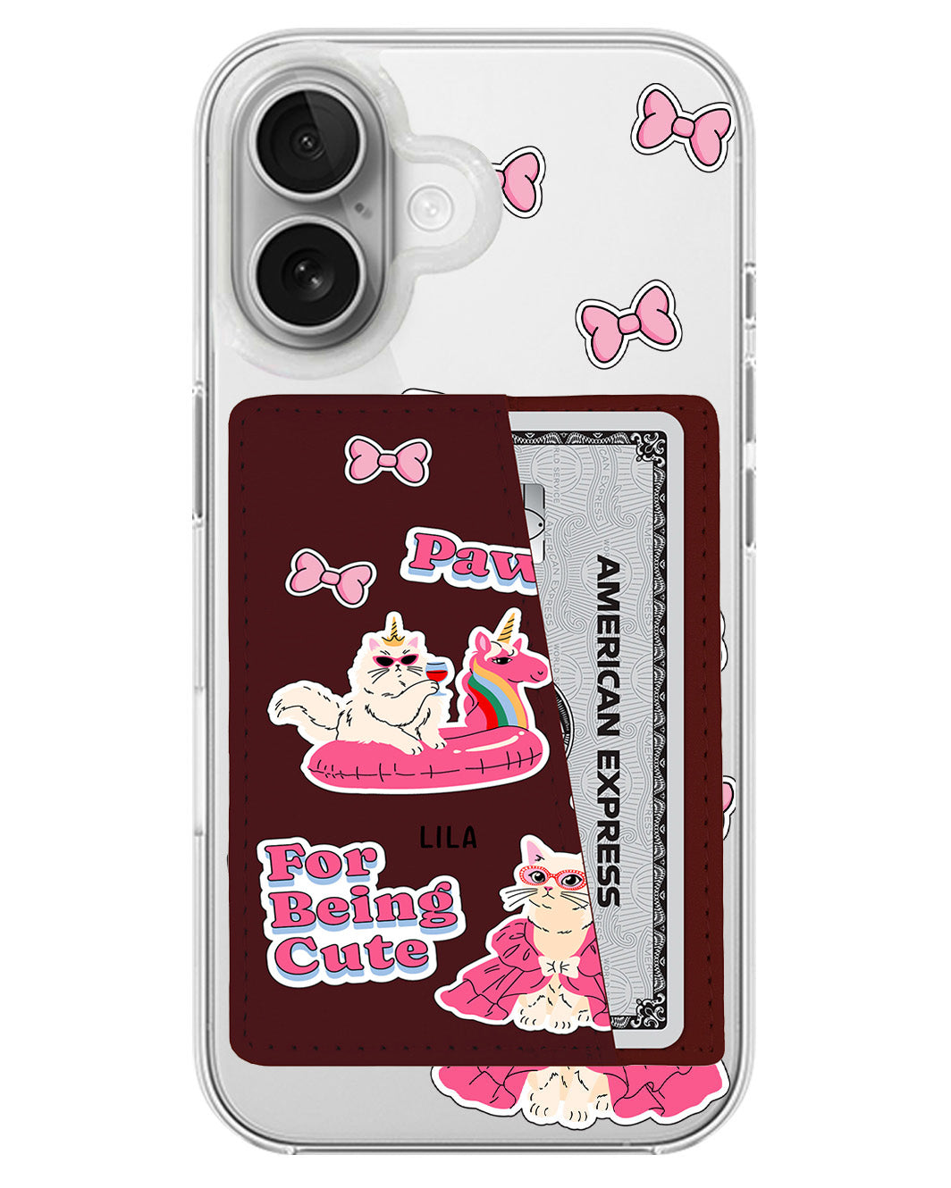iPhone Leather Wallet Case - Princess Catnergy