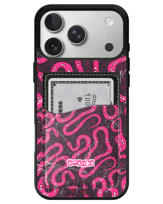 iPhone Phone Wallet Case - Pink venom