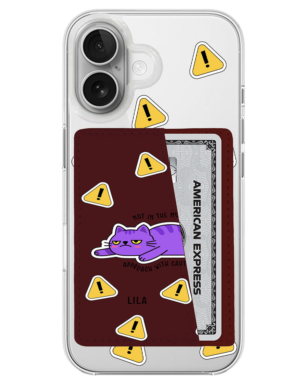 iPhone Leather Wallet Case - Grumpy Cat