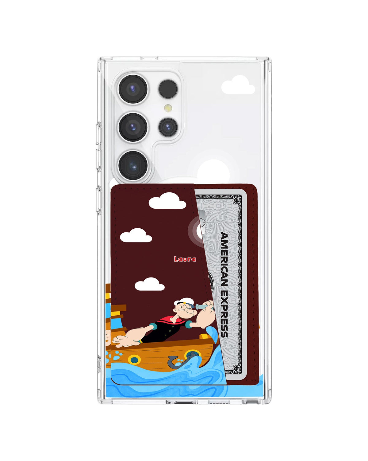 Android Leather Wallet Case - Popeye In The Sea