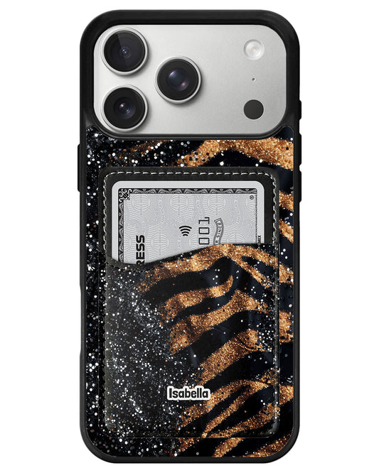 iPhone Phone Wallet Case - Glitter beast