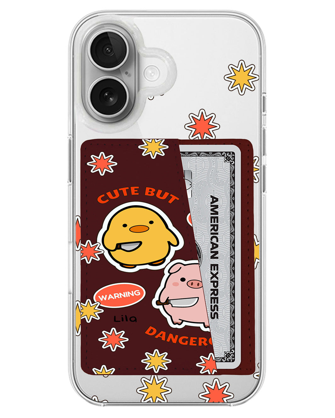 iPhone Leather Wallet Case - Cute But Dangerous