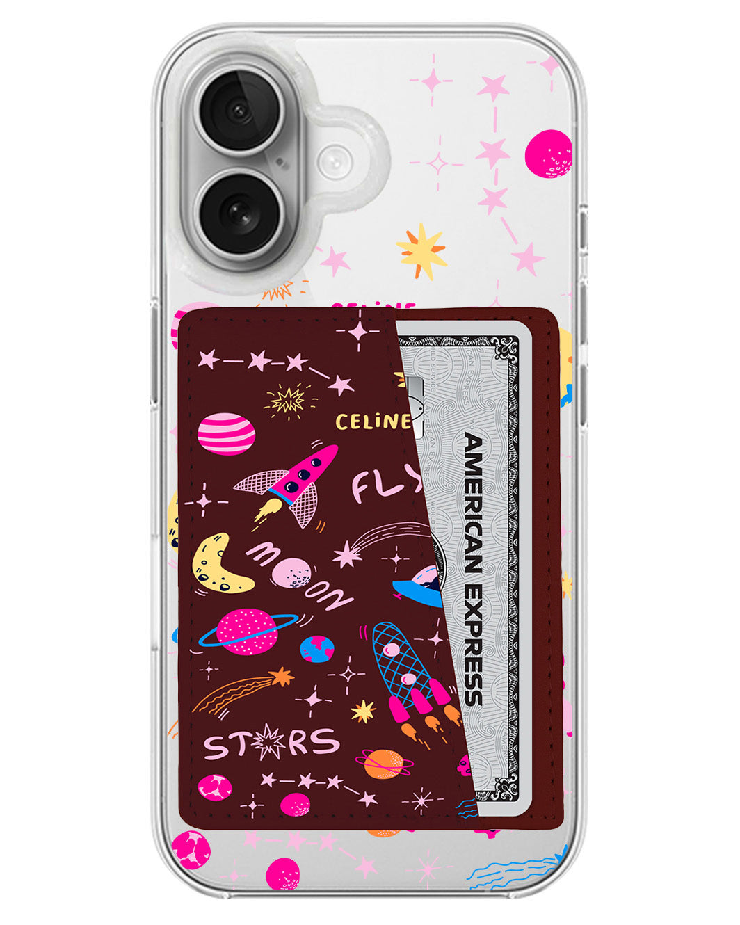iPhone Leather Wallet Case - Happy Space