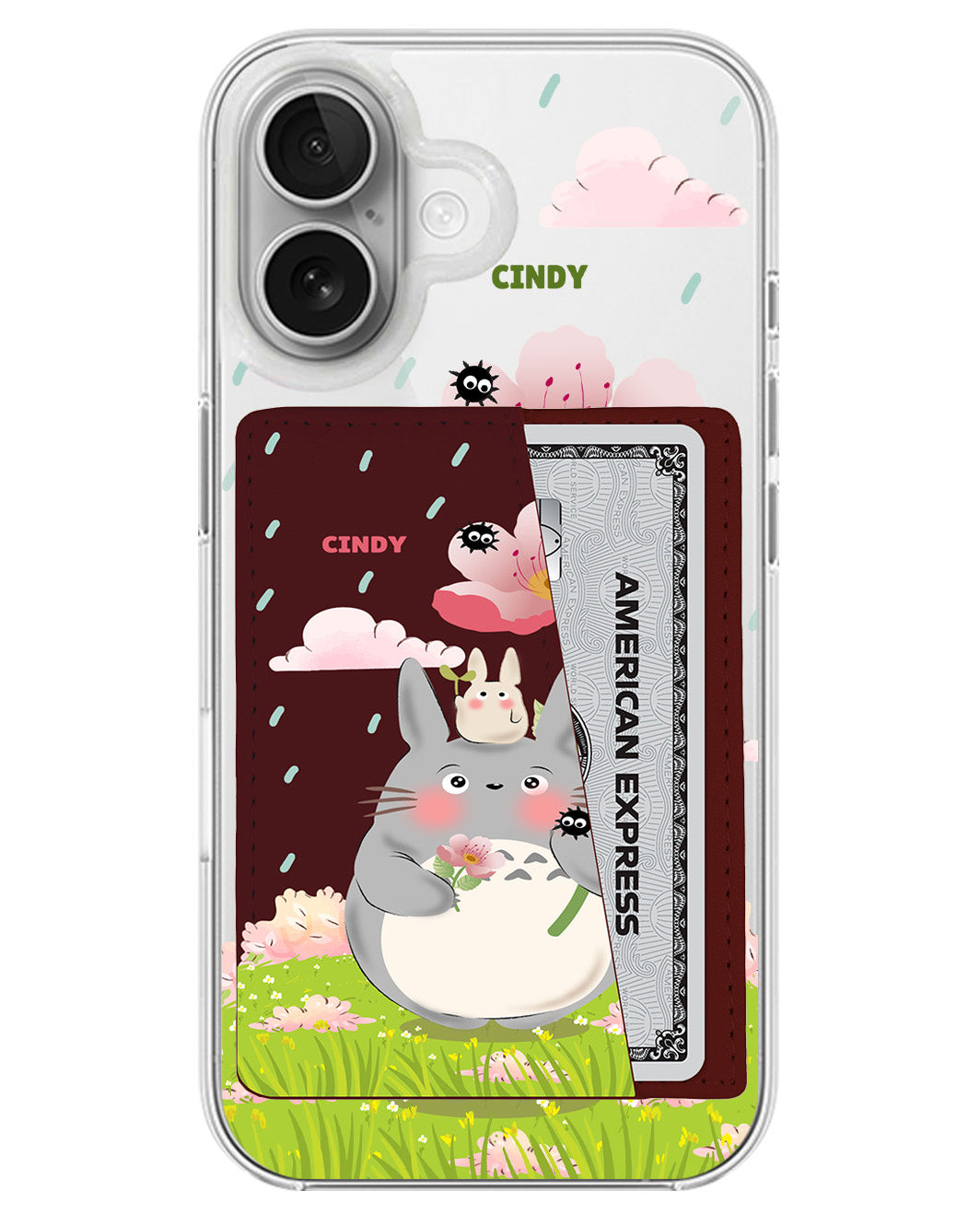 iPhone Leather Wallet Case - Totoro 2