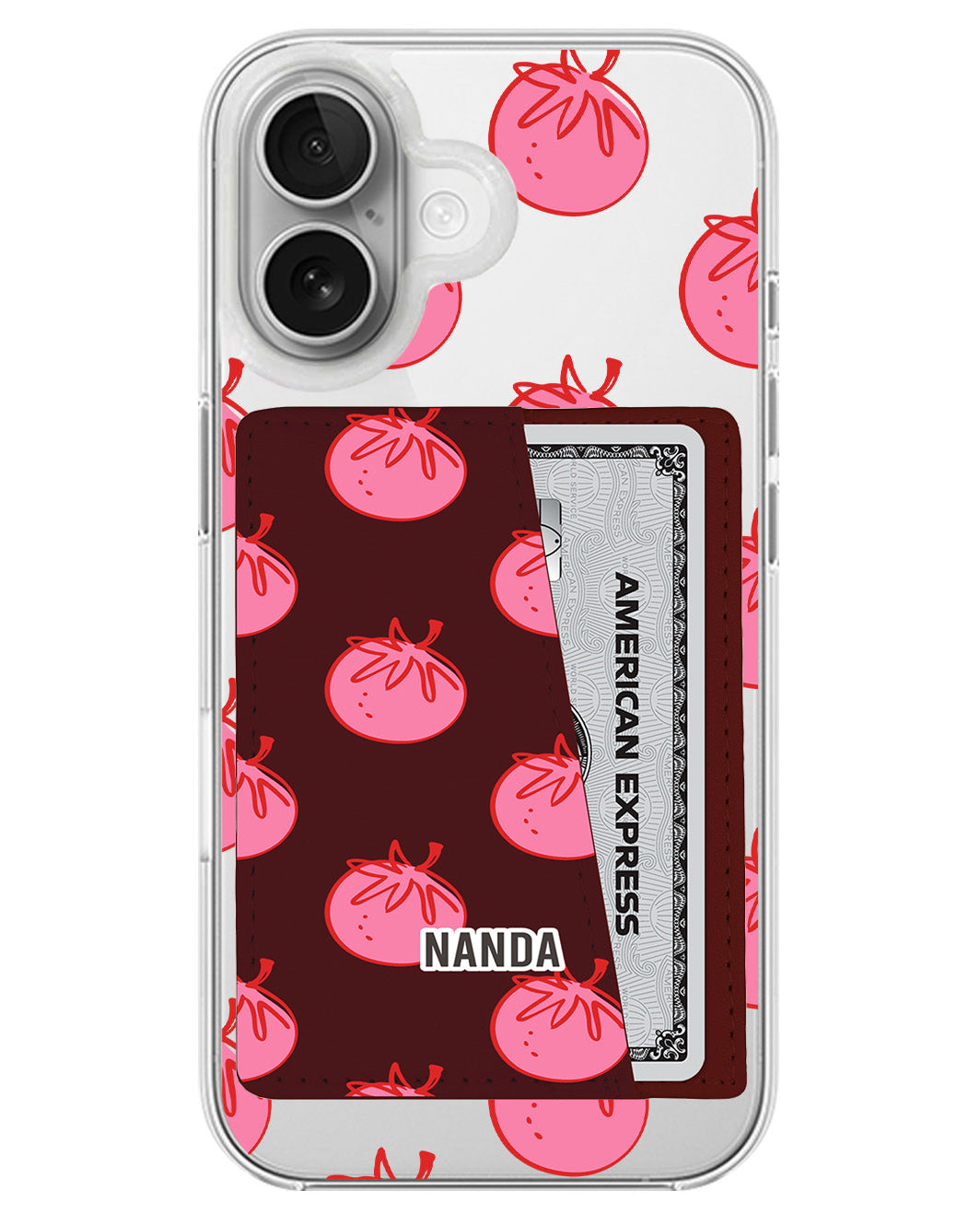 iPhone Leather Wallet Case - Tomato Pop