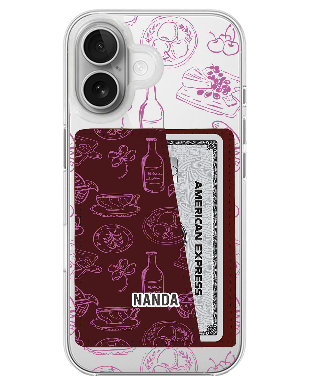 iPhone Leather Wallet Case - Tea & Treats