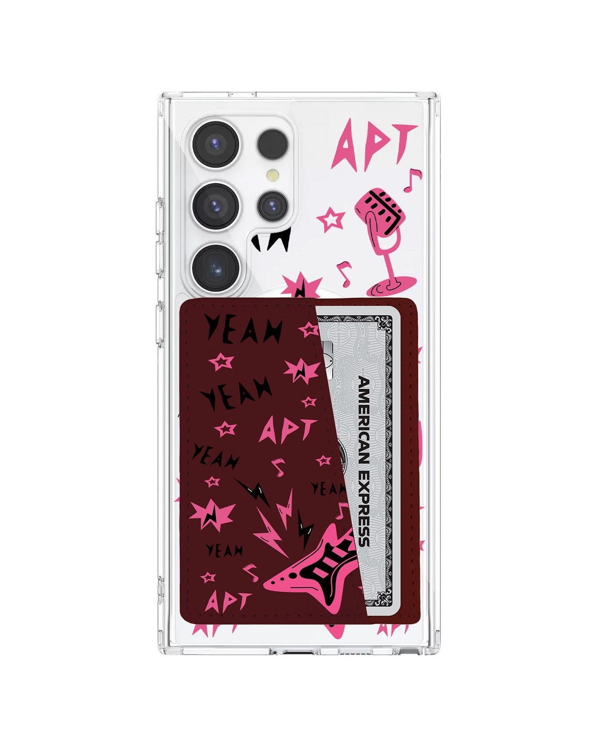 Android Leather Wallet Case - Rose Apt