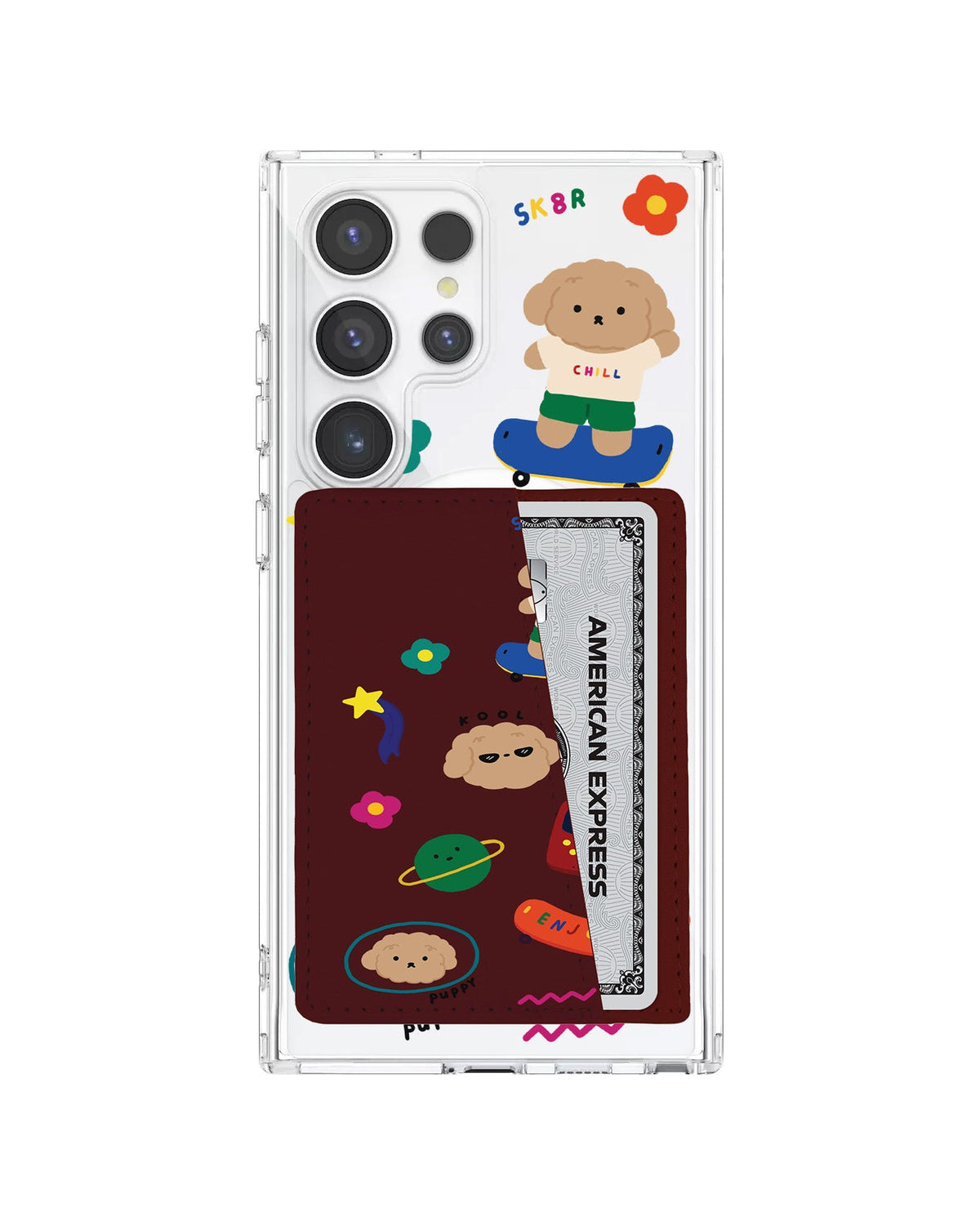 Android Leather Wallet Case - Puppy Life