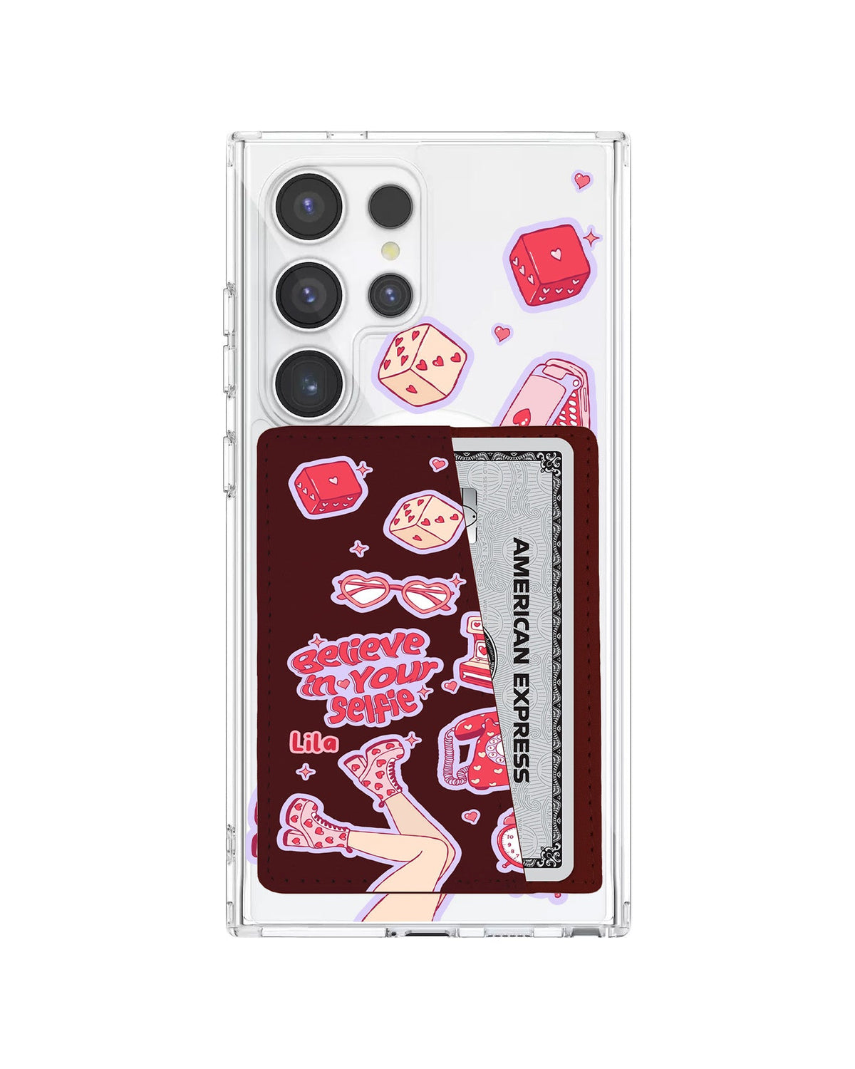Android Leather Wallet Case - Glam Girl