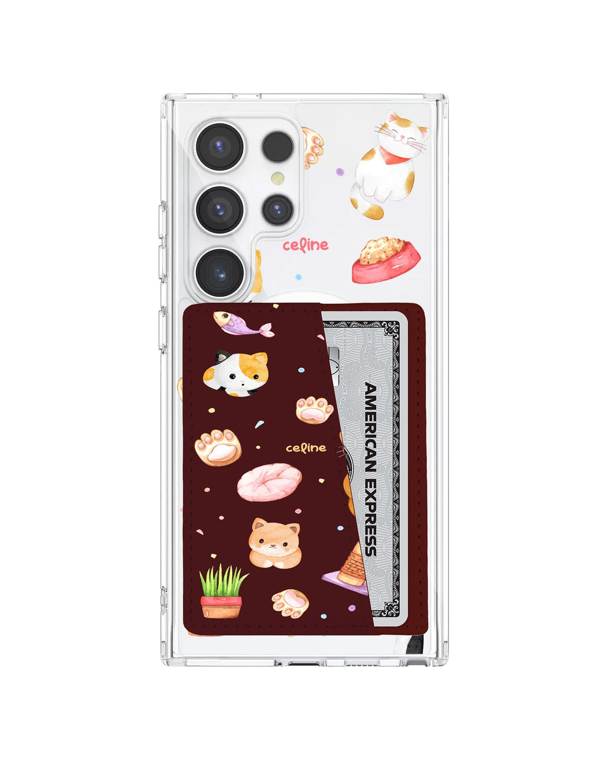 Android Leather Wallet Case - Play With Kitty