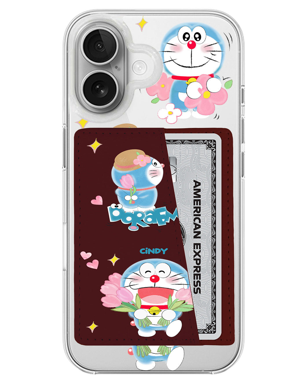 iPhone Leather Wallet Case - Fall In Love Dora