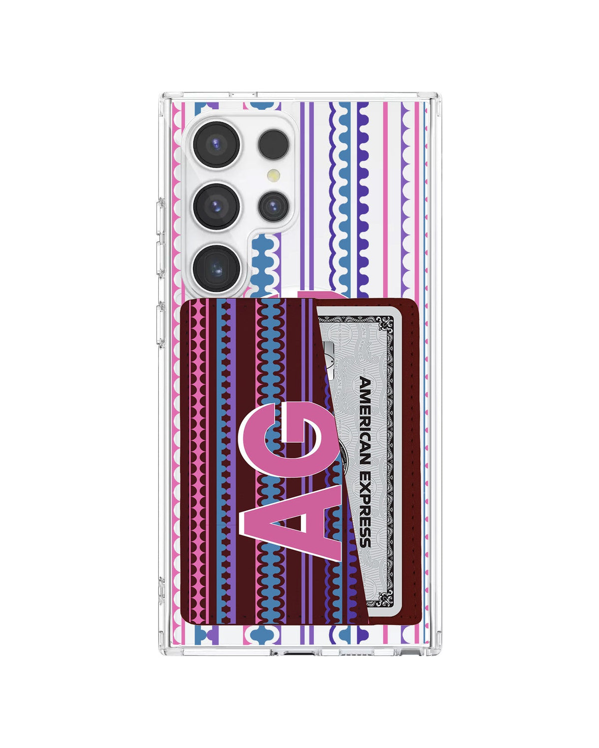 Android Leather Wallet Case - Purple Harmony