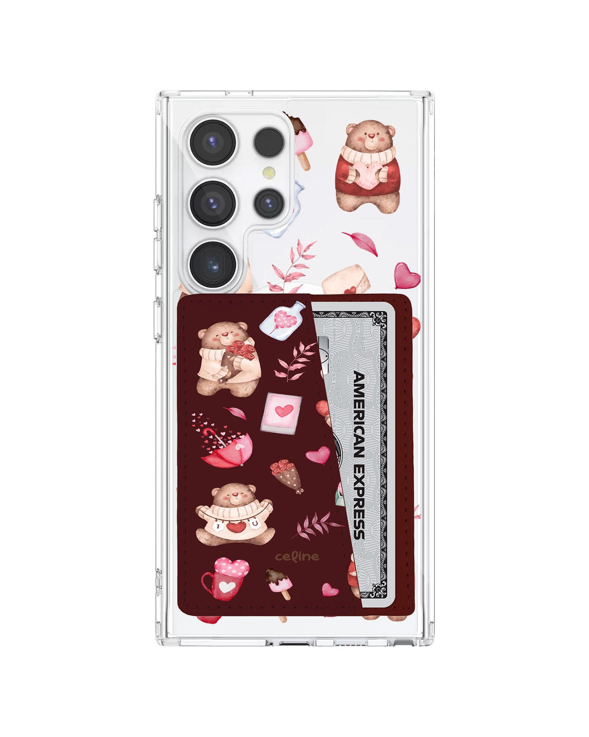 Android Leather Wallet Case - Valentine With My Bear