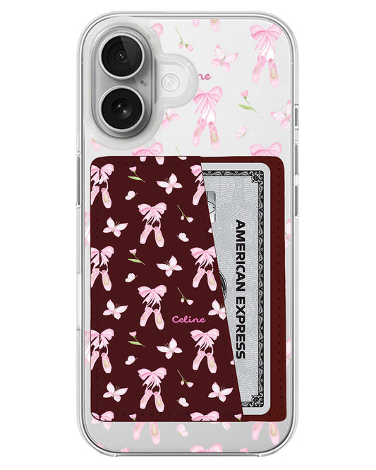 iPhone Leather Wallet Case - Ballerina Fly