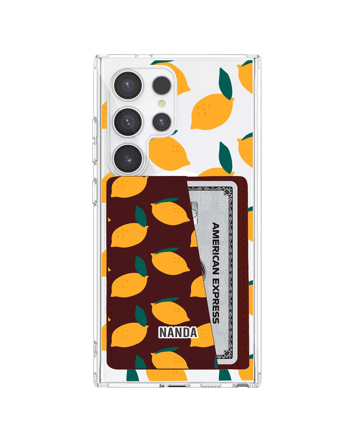 Android Leather Wallet Case - Lemon Zest