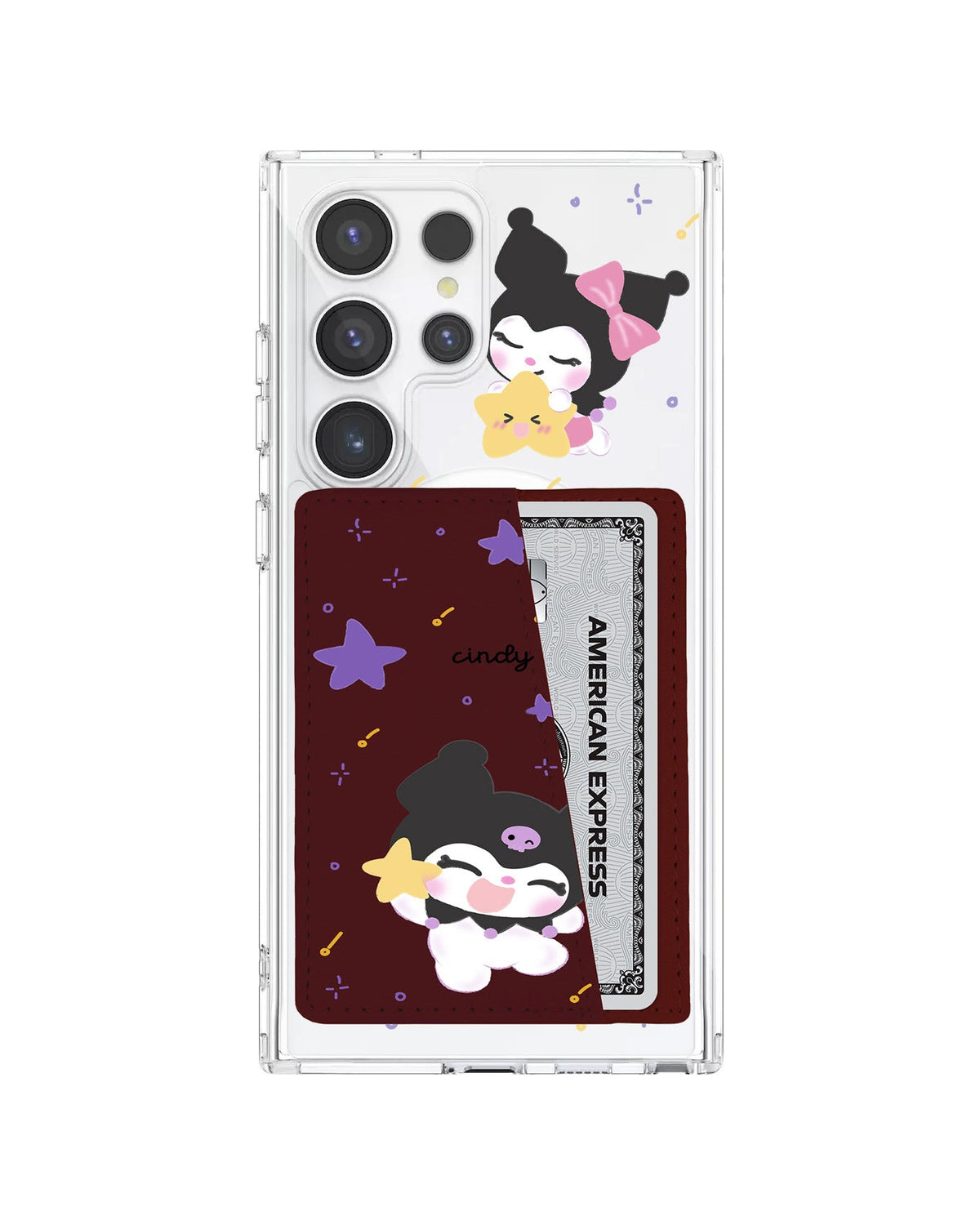 Android Leather Wallet Case - Kuromi Star