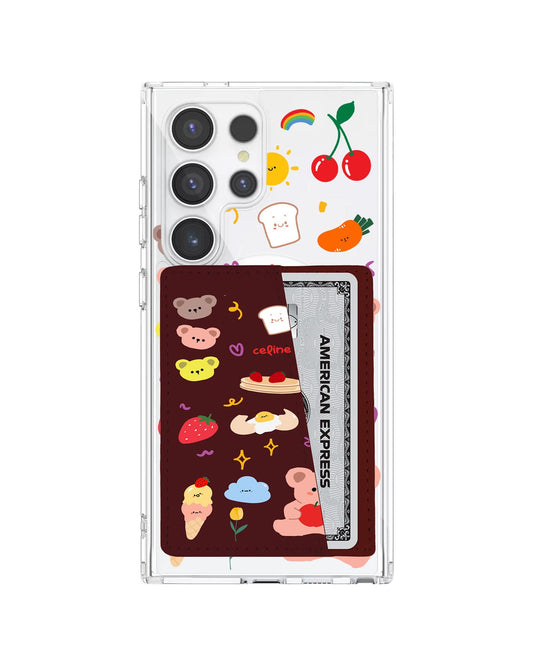 Android Leather Wallet Case - Breakfast Time