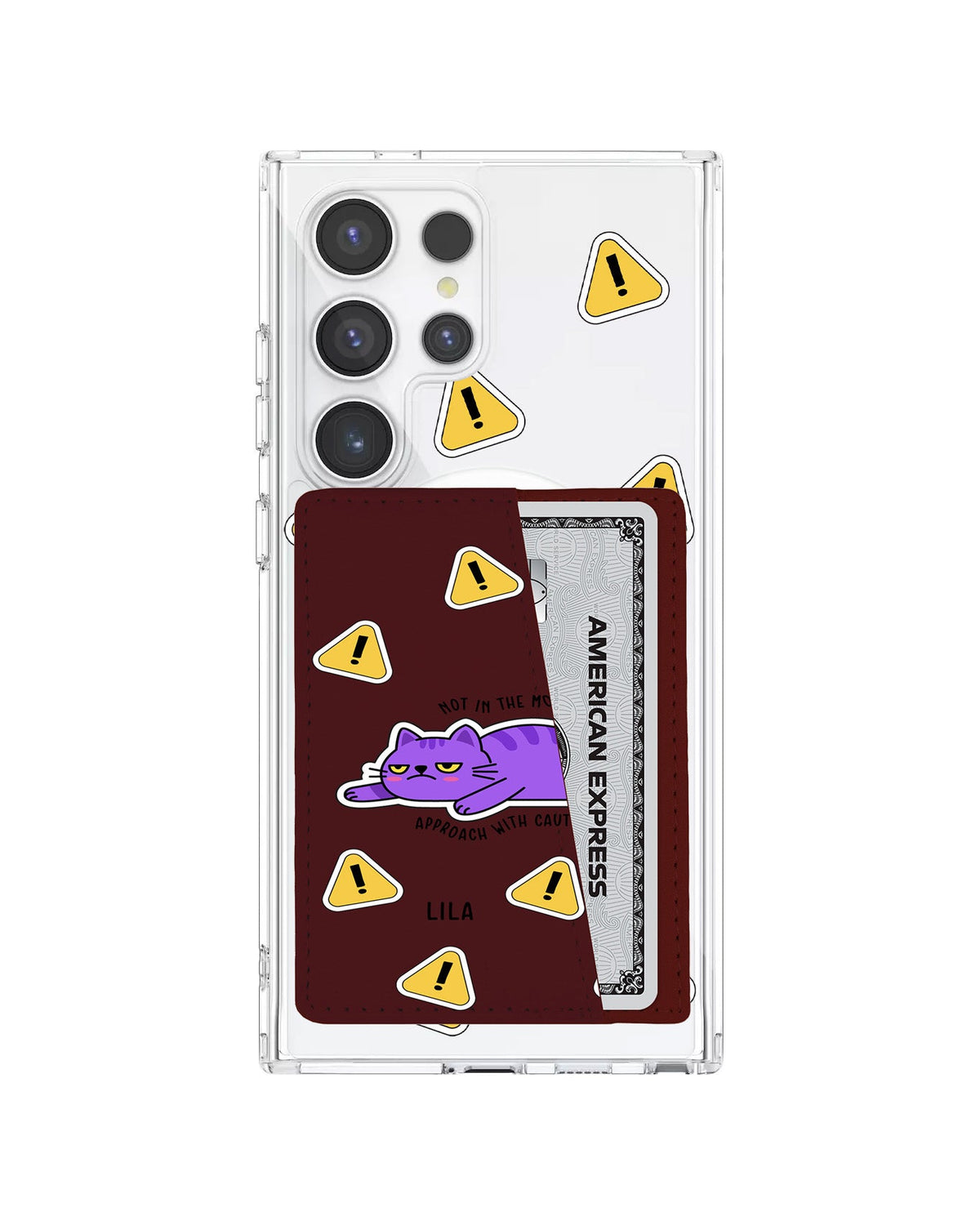 Android Leather Wallet Case - Grumpy Cat
