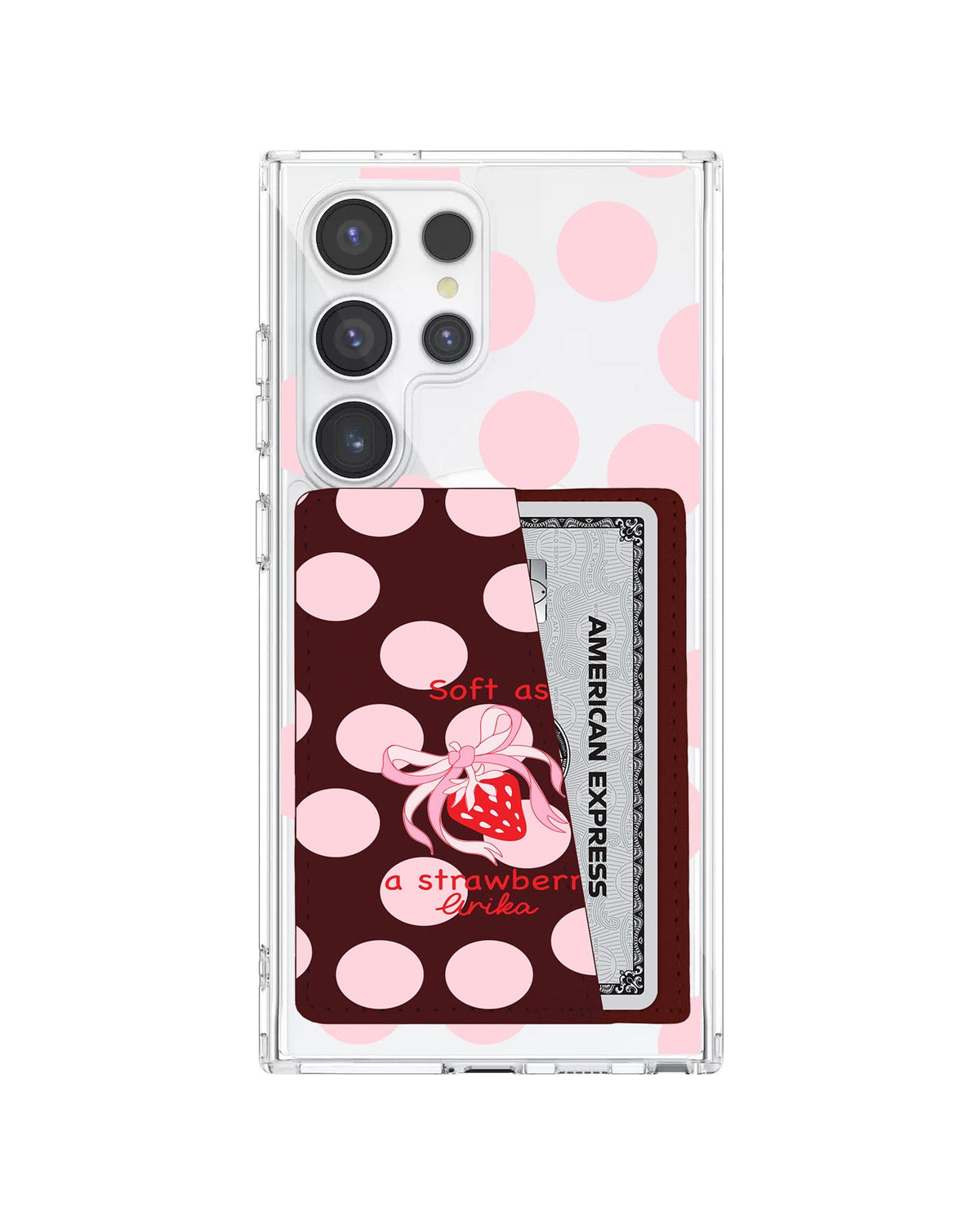 Android Leather Wallet Case - Strawberry Softie