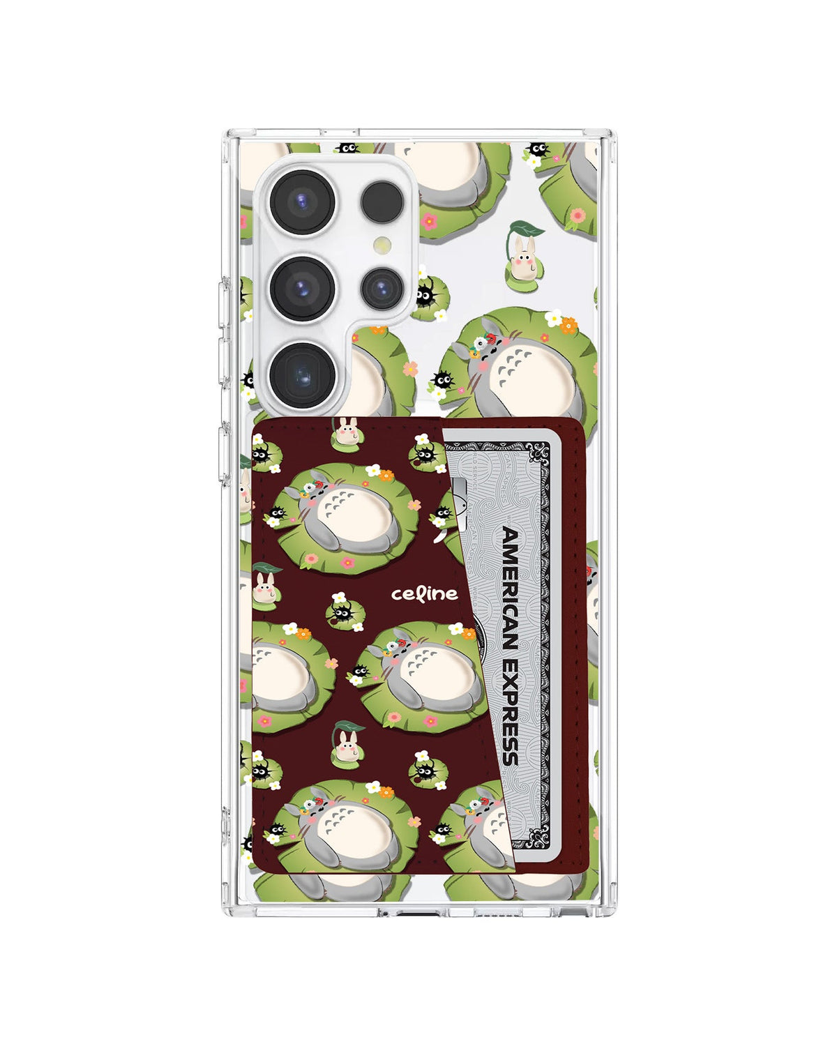 Android Leather Wallet Case - Totoro Pattern